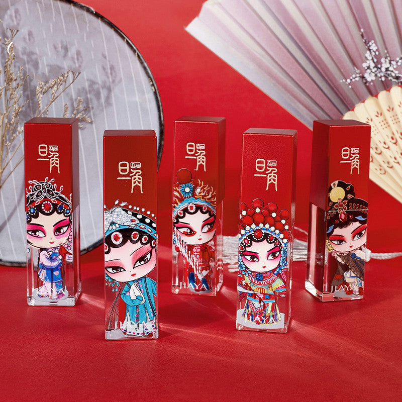 Opera Character Lip Gloss Set 5 Colors Moisturizing Gift Box for Women