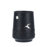 Moonshadow Deer Crane Frosted Ceramic Mug Water Cup-5