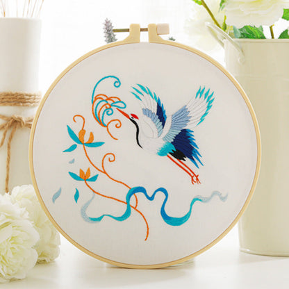 Chinese Style Flower and Bird Pattern Handmade Embroidery Material Kit-8