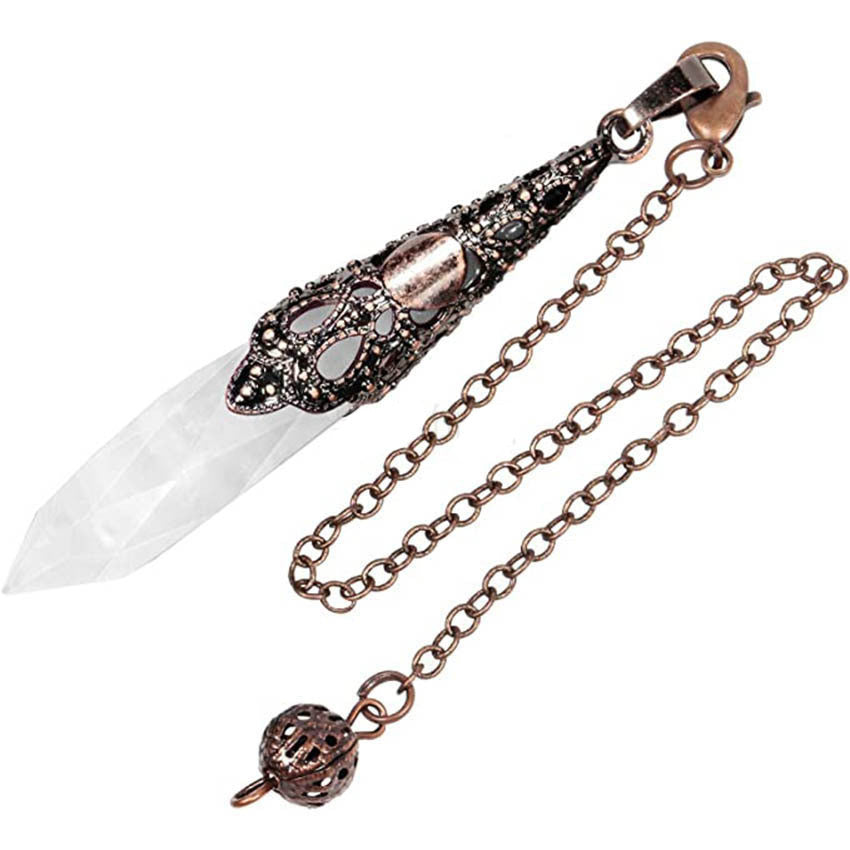 Natural Diamond Crystal Column Pendant