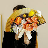 Chinese Style Creative Wedding Bouquet Bridal Bouquet Folding Fan-1