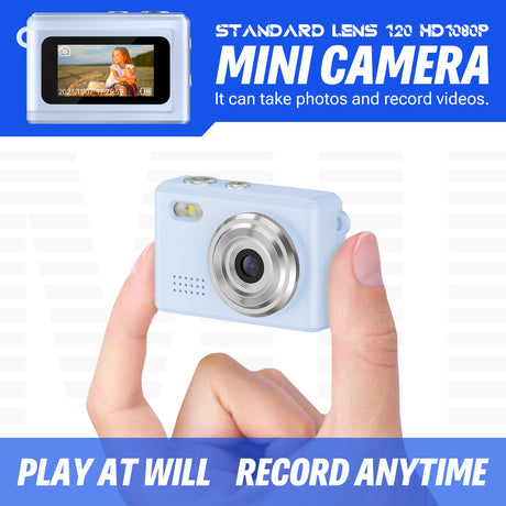 Blue Mini Camera – Fun Gift for Teen Creators