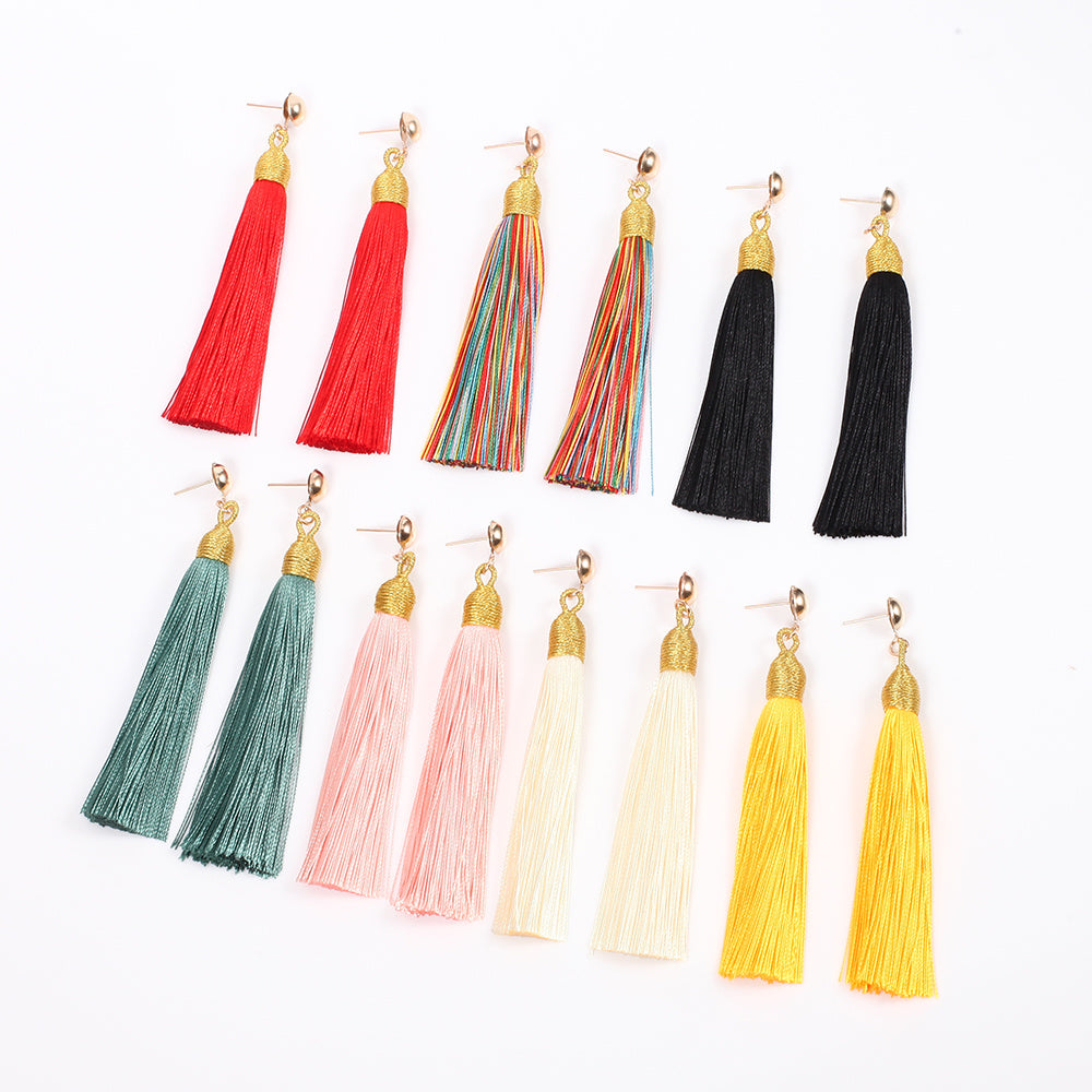 Chinese Ethnic Style Retro Tassel Earrings