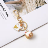 Cute Lucky Cat Car Keychain with Good Meaning-5