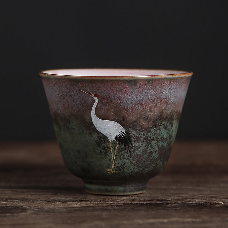 Creative Ceramic Ruihe Chengxiang Crane Teacup