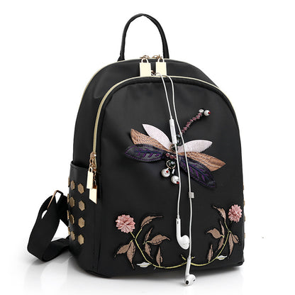 Chinese Style Embroidery Waterproof Large Capacity Ultra-light Chinese Leisure Travel Backpack