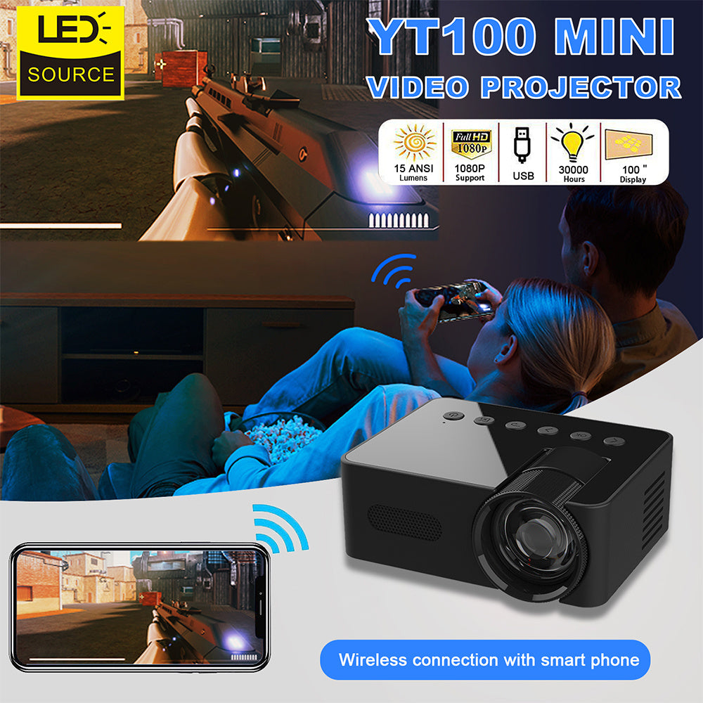 Home Portable Mini Projector HD Wireless Phone Projection