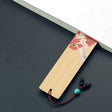 Colorful Chinese Painting Flower Golden Rosewood Bookmarks-4