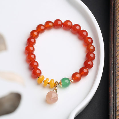 Red Agate Bracelet Hanging Yanyuan Peaches Bracelet