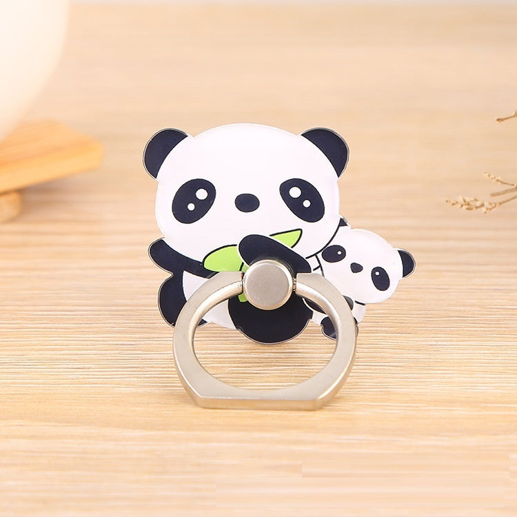 Acrylic Ring Buckle Cartoon Panda Mobile Phone Holder-5