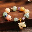 Natural Gold Filigree Jade Pumpkin Bracelet for Luck and Style-6