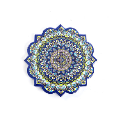 Ceramic Coaster Household Insulation Mat Mandala Pattern Octagonal Coaster