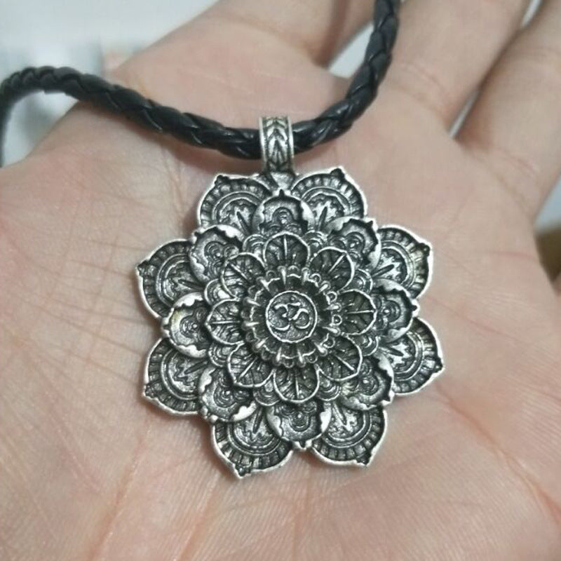 Viking Tibetan Spirit Necklace Tibetan Mandala Pendant Necklace