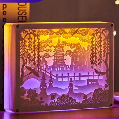 Eye Protection Hangzhou West Lake Paper Sculpture Night Light-4