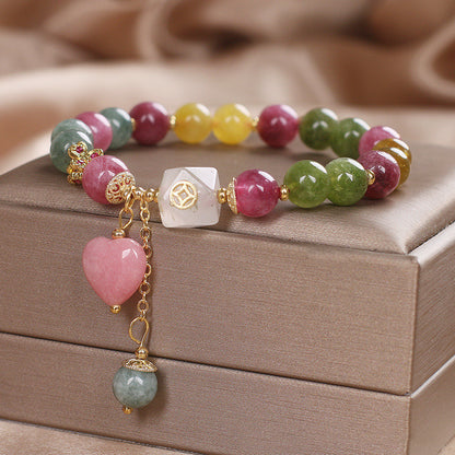 Women's New Chinese-style Natural Color Tourmaline Bracelet