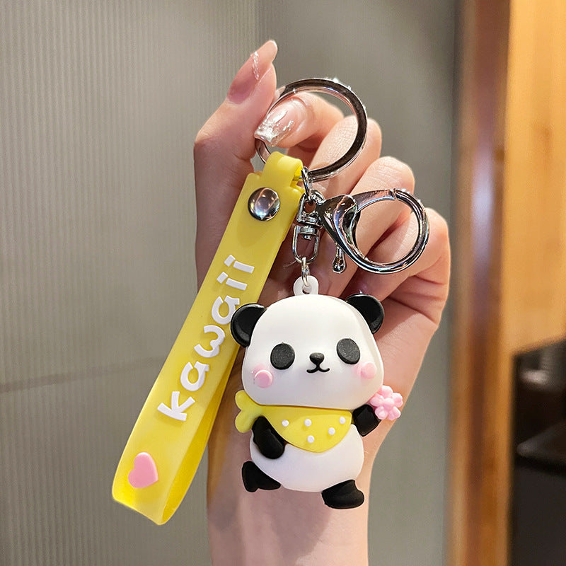 Cute Bib Panda Keychain For Male and Female Students-4