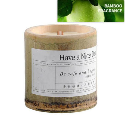 Indoor Bamboo Cup Scented Candle Valentine's Day Ambiance Gift-12