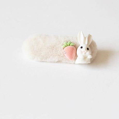 Plush Rabbit Hairpin Side Bang Clip