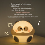 Creative Birthday Gift Big Eyes Cute Panda Silicone Night Light-2