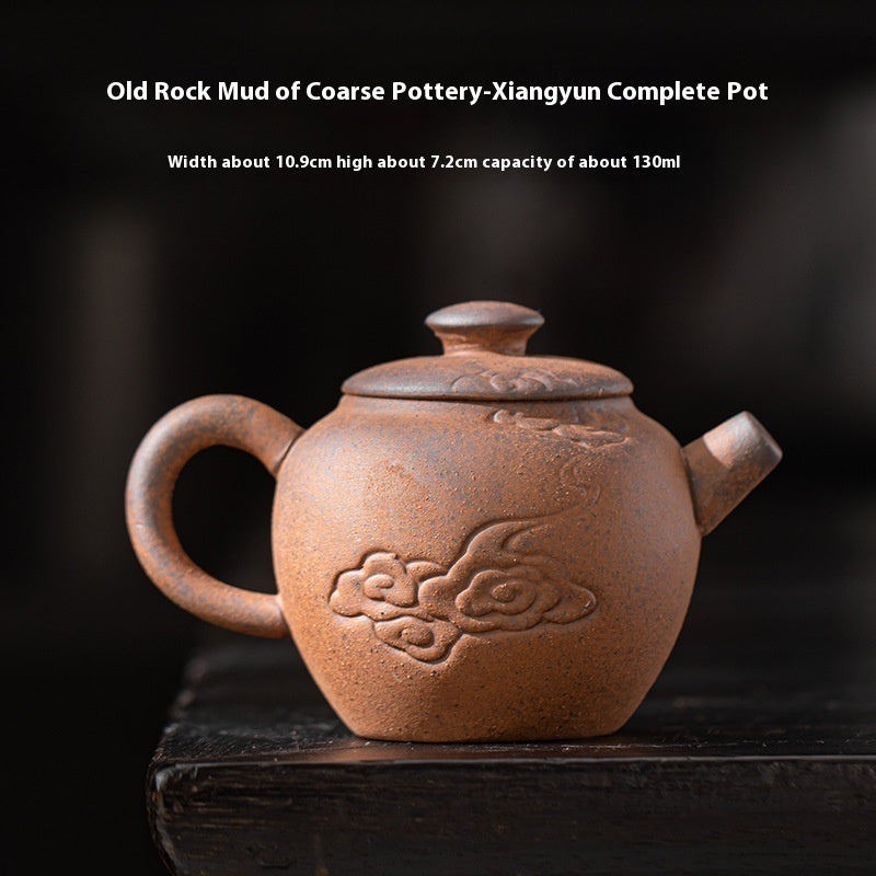 Stoneware Old Rock Clay Teapot Mild Luxury Retro Household Kung Fu Tea Set