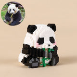 Giant Panda Flower Fruit Lai Menglan Microparticle Building Block Toy