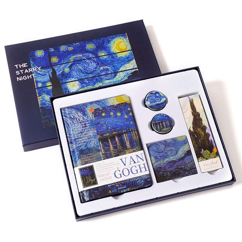 Art Oil Painting Famous Paintings Notebook Handbook Set Gift Box-9