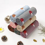 Cotton Mushroom Jacquard Baby Blanket Soft Nursery Blanket-4
