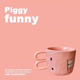 Funny Pig Nose Ceramic Teapot and Mug Set Gift-5
