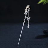 Ancient Style Twelve Flower Gods Sterling Silver Hairpin-4