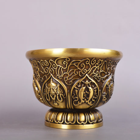 Volle Messing geprägt acht Schätze, die Water Bowl Copper Ware Ornamente anbieten