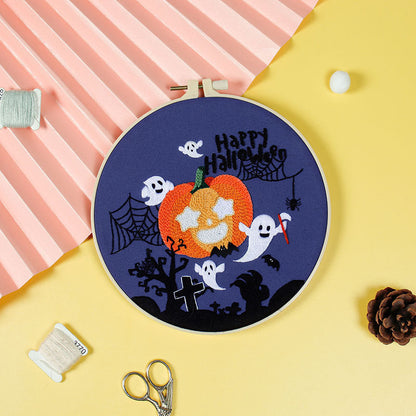 Halloween Decoration Gift Handmade Embroidery Material Kit-6