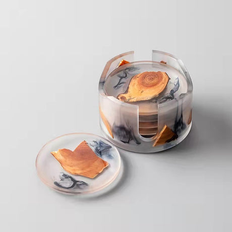 Resin Pine Ink Coasters Tea Utensils Household
