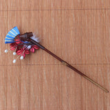 Retro Pearl Rising Bamboo Tangled Plum Blossom Hairpin-5