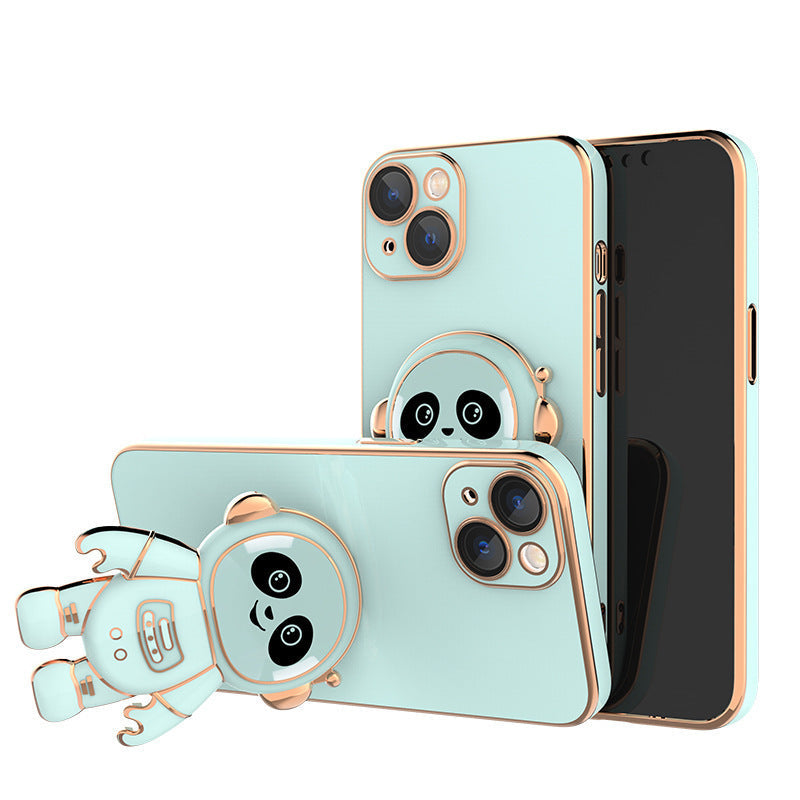 Panda Astronaut iPhone 14 Series Lazy Mobile Phone Case Holder-5