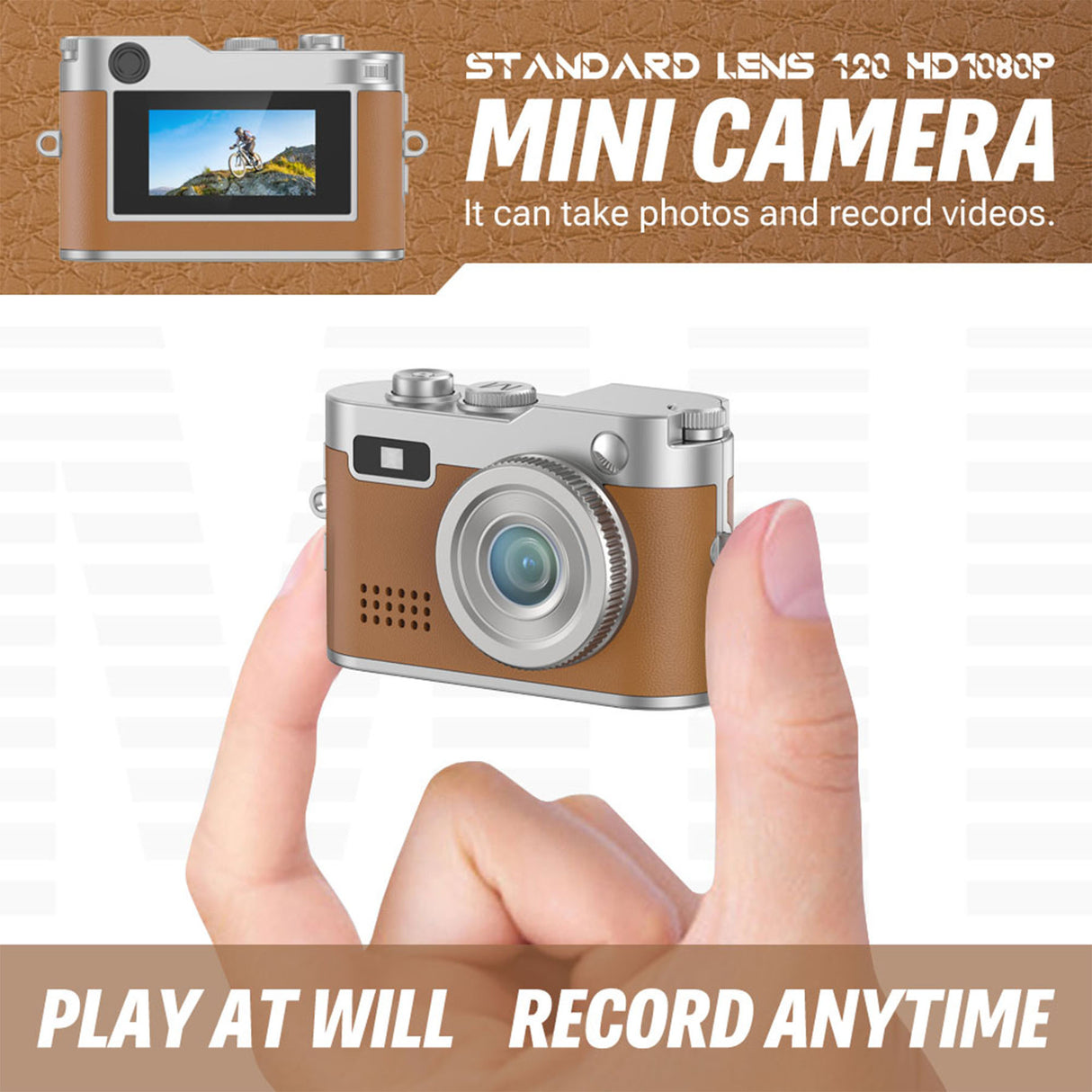 Retro Mini Digital Camera 1080p Portable Creative Gift-4