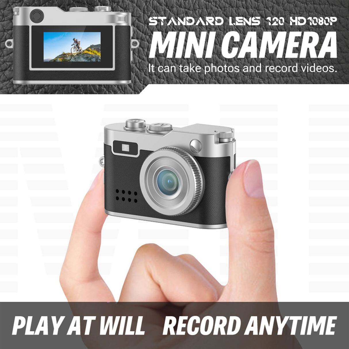 Retro Mini Digital Camera 1080p Portable Creative Gift-6