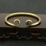 Handmade Brass Wukong Tight Hoop Bracelet Pure Copper Old Craft Antique Bronze