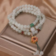 Chinese Style Retro Multi-circle Hetian Jade Beaded Bracelet-1