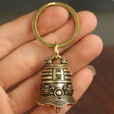 Pure Brass Bell Men's Car Key Chain Pendant