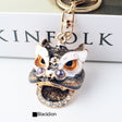 Chinese Style Southern Lion Diamond Pendant Keychain-1