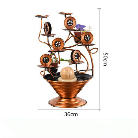 Reines Kupferwasser -Ornamente Feng Shui Wheal Wealth Brunnen