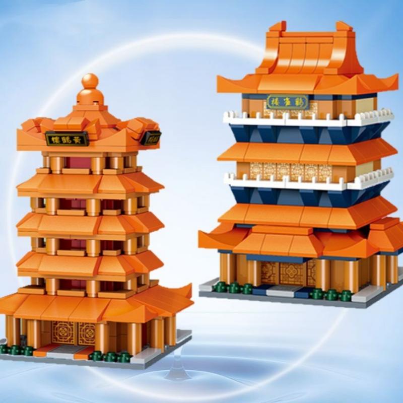 Chinese Traditional Tower Building Model Building Blocks Toys-10