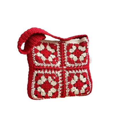 Hollow Shoulder Bag Ethnic Crochet Woven Bag