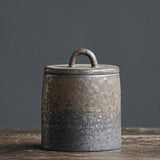 Taobei Gilt Black Pottery Tea Storage Jar Tea Caddy