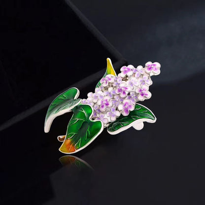 Fashion Enamel Plant Brooch Temperament Simple Clothing Pin