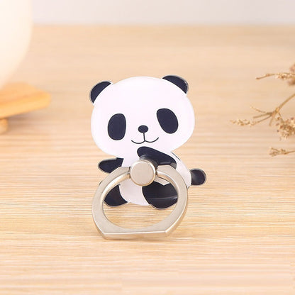 Acrylic Ring Buckle Cartoon Panda Mobile Phone Holder-10