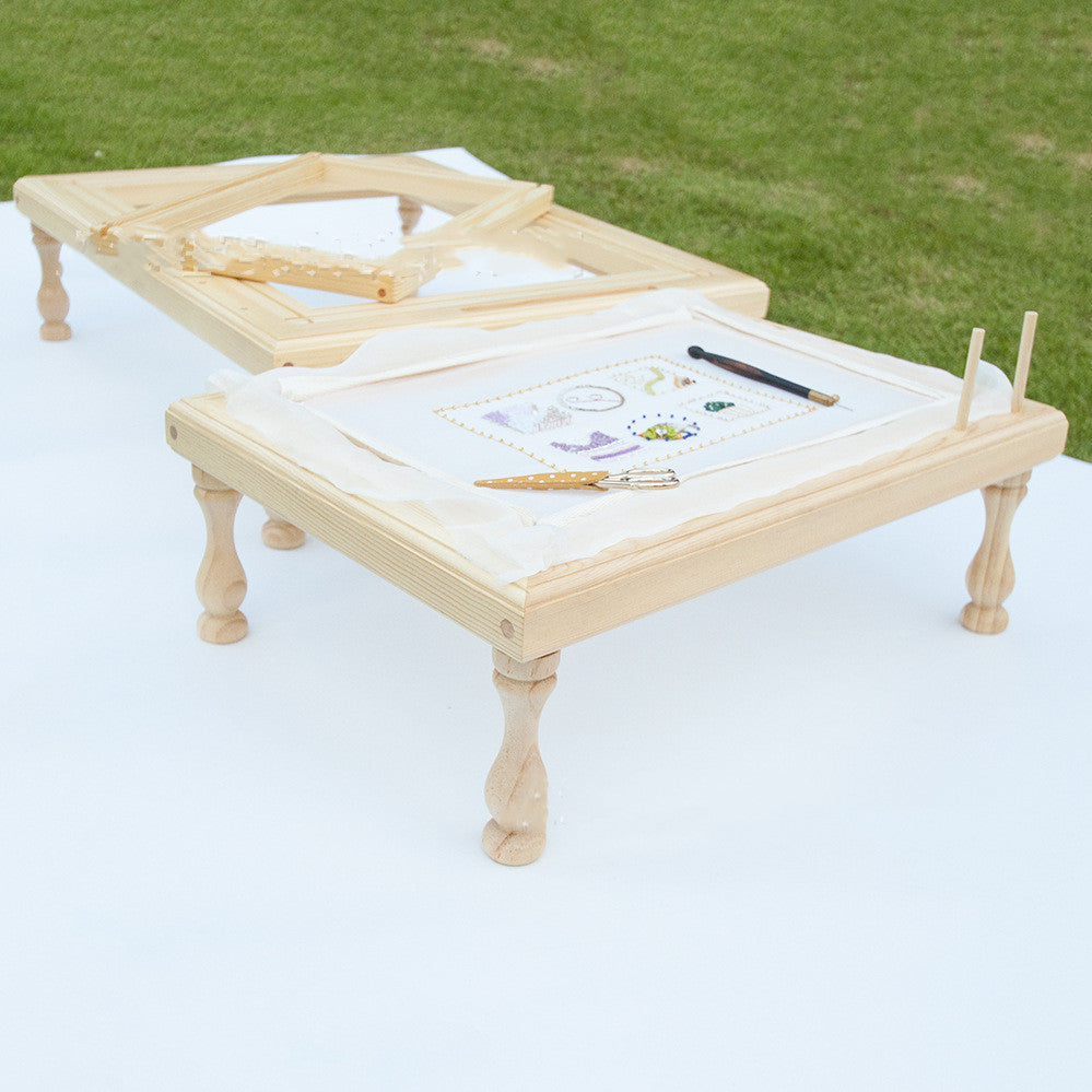 Original Wood Color Pine Flat Embroidery Table Size Available-1