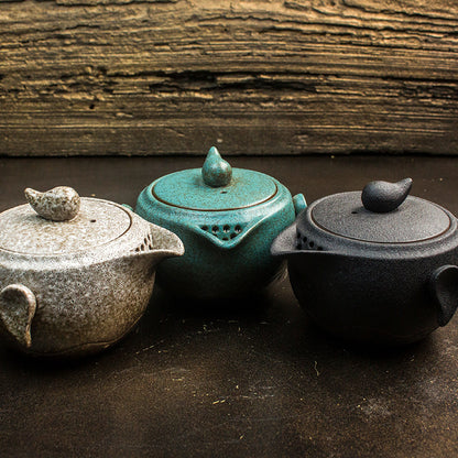 Stoneware Kung Fu Tea Set New Chinese Antique Side Handle Teapot