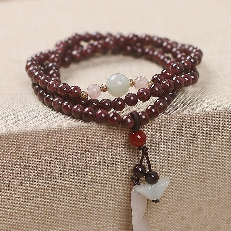 Natural Multi-ring Garnet Bracelet Women's Bracelet Ancient Style