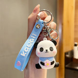 Cute Bib Panda Keychain For Male and Female Students-5